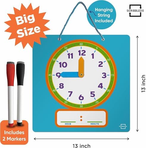 Dry Erase Learning Demonstration Clock