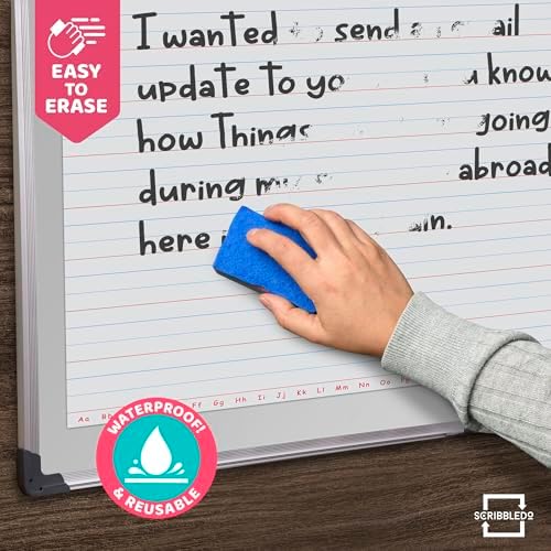 30”x24” Magnetic Dry Erase Lined Notebook Paper