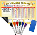 Magnetic Dry Erase Chore Behavior Chart 11"X17" with Markers & Eraser