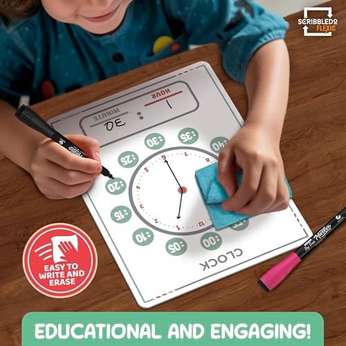 Telling Time Dry Erase Learning Clocks (10 Pack)