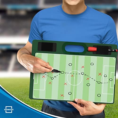 Soccer Dry Erase Coaching Whiteboard 15"x10.5" with 2 Markers