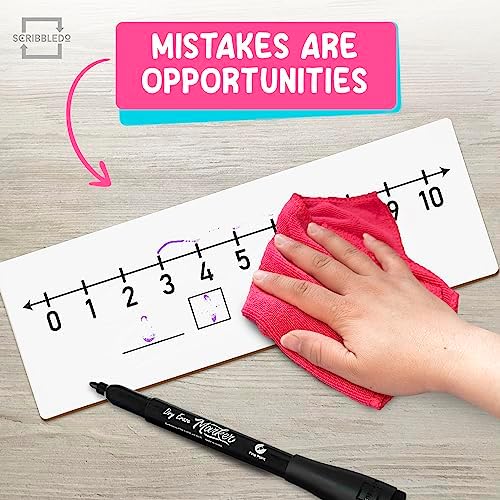 Dry Erase Number Line Lapboards 4x12 Double Sided 1-10 & 20 (5 Pack)