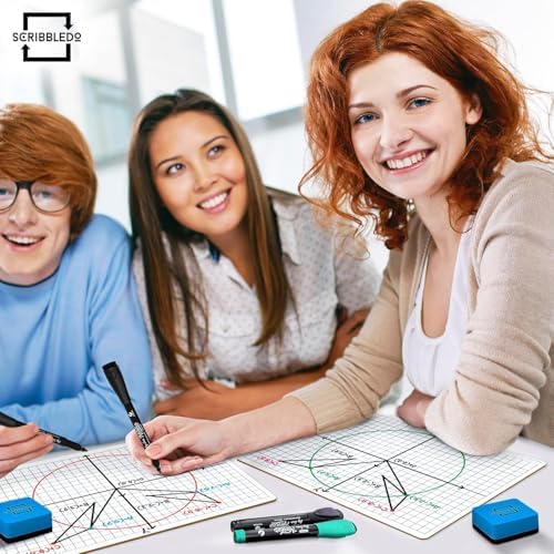 Double Sided Dry Erase XY Axis Coordinate Plane Lap Boards (5 Pack)