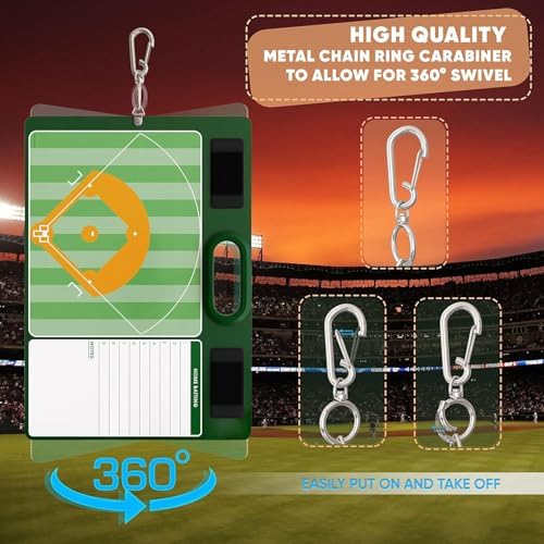 Baseball Dry Erase Lineup Board 15x10.5 Double Sided (2 Markers)