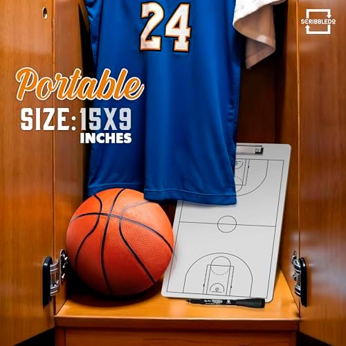 15x9 Inch Volleyball Dry Erase Board with Rotation Wheel