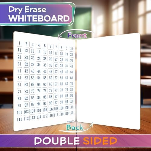 9”x12” Dry Erase 100 Number Chart Whiteboard