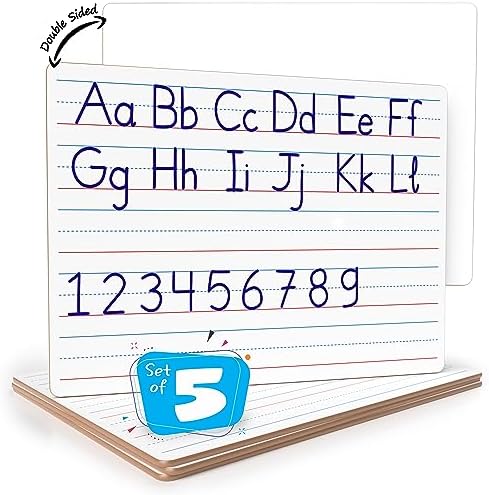 Handheld Lined Dry Erase Boards (5 Pack)