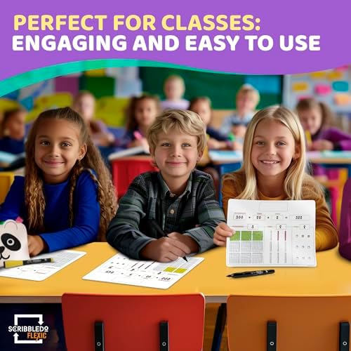 Base Ten Blocks 9”x12” Small White Board Dry Erase Sheets 10 Pack