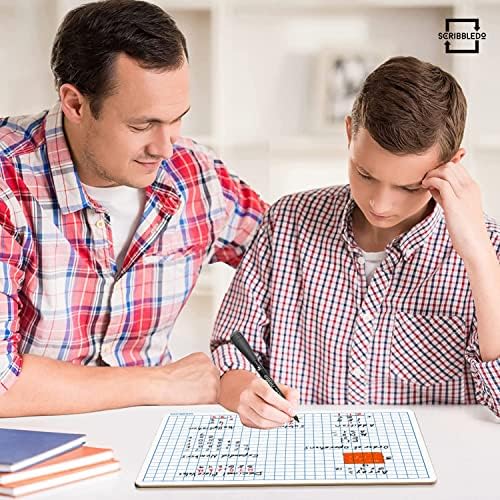 9" x 12" Double Sided Dry Erase Graph Whiteboard