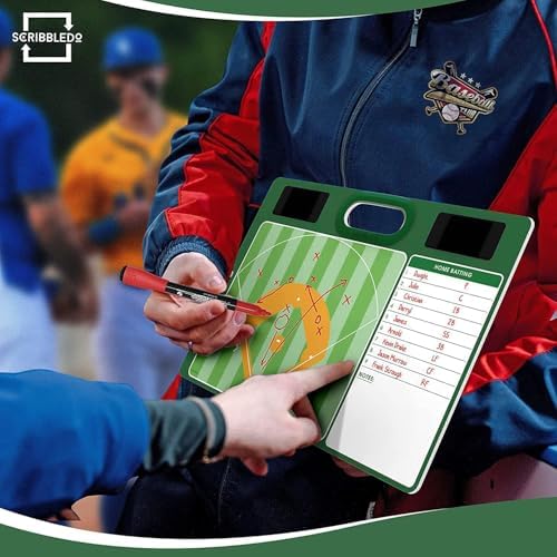 Baseball Dry Erase Lineup Board 15x10.5 Double Sided (2 Markers)