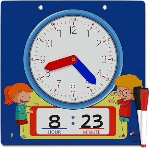 Writable Dry Erase Demonstration Clock