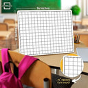 11”x14” Double-Sided Graph Dry Erase Grid Board .75” Cells