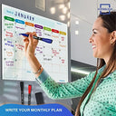 Magnetic Whiteboard Dry Erase Monthly & Weekly Planner Calendar (3 Pack)
