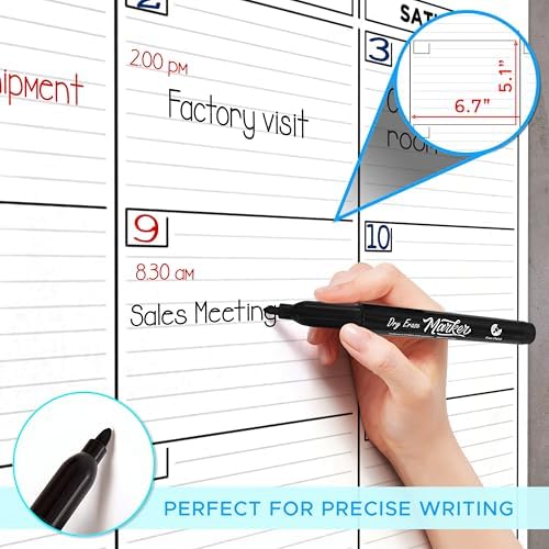 36"x48" Dry Erase Whiteboard Calendar
