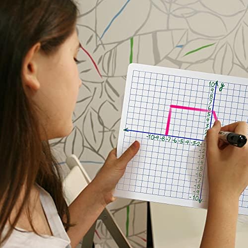 Dry Erase XY Axis Graph Lap Boards 9”x12” Double Sided 12 Pack