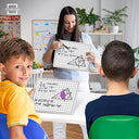 11”x14” Double-Sided Graph Dry Erase Grid Board .75” Cells
