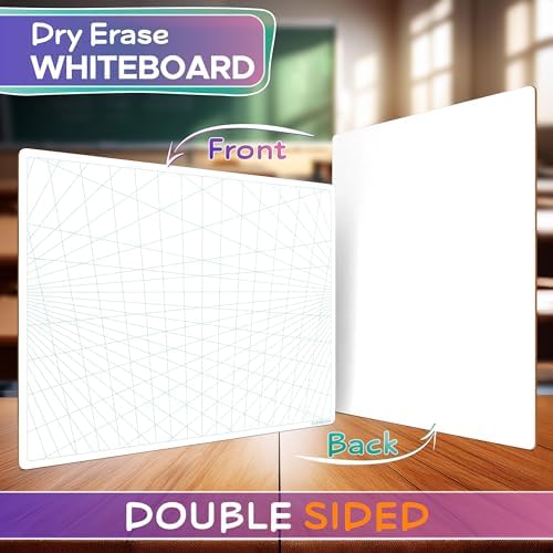 3 Point Perspective Grid 11”x14” Double-Sided Graph Dry Erase Board