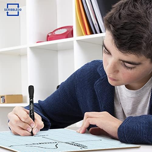 Dry Erase Graph Whiteboard 9" x 12" Double Sided with Grid