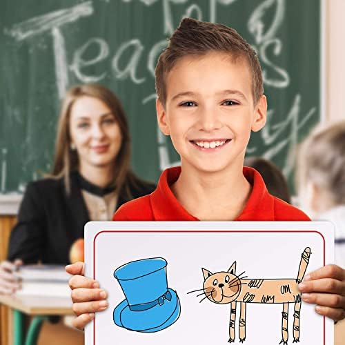 10 Pack Double Sided 9”x12” Story Lined Dry Erase Boards + Erasers