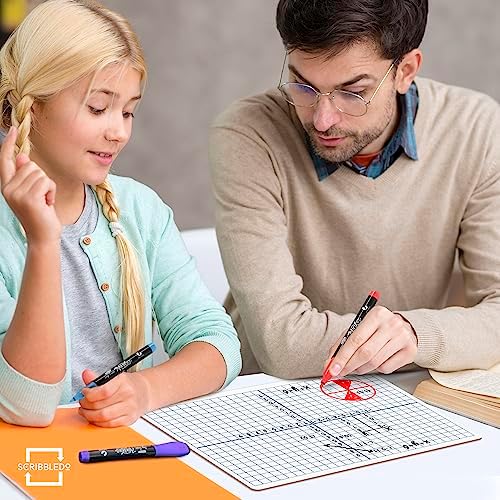 Dry Erase XY Axis Graph Lap Board 9" x 12" Double Sided