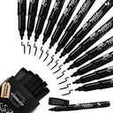Magnetic Fine Tip Low Odor Black Dry Erase Markers, Eraser Cap (4 Pack)