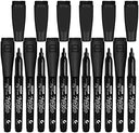Magnetic Fine Tip Low Odor Black Dry Erase Markers, Eraser Cap (4 Pack)