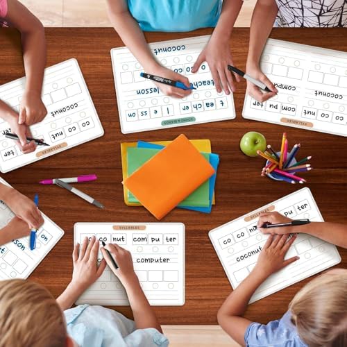 Phonemic Awareness Sounds & Blends Dry Erase Sheets 9”x12” Phonics (10 Pack)