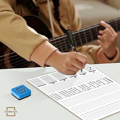 Guitar Strings & Necks Dry Erase Lapboard 11 x 14 Inch Double Sided