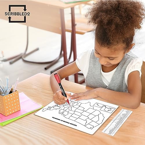 United States Map Dry Erase Board 11”x14”