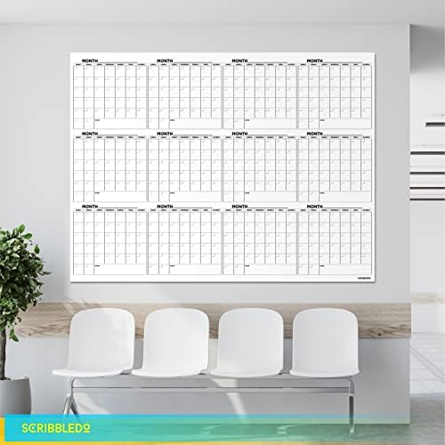 Large 36"x48" White Dry Erase Calendar