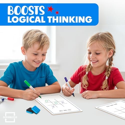 Tic Tac Toe Dry Erase Board 9x6 Inch Double-Sided Reusable