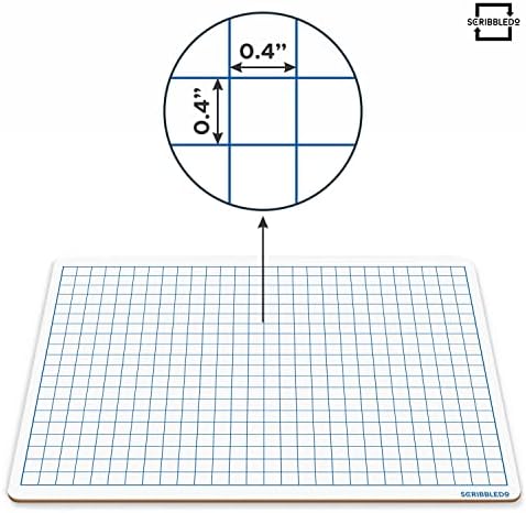 9" x 12" Double Sided Dry Erase Graph Whiteboard