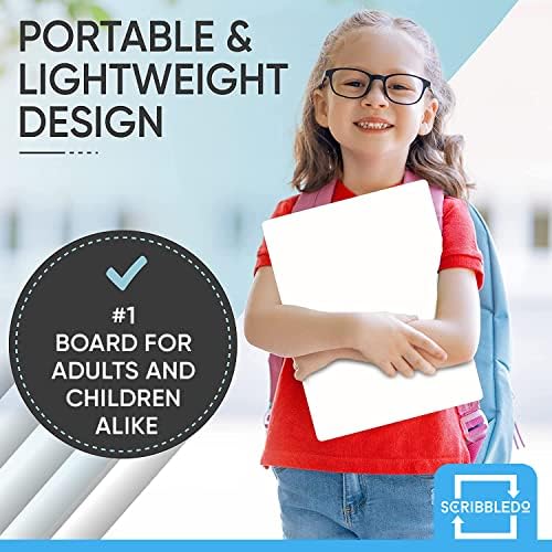 Dry Erase Whiteboard Lapboard 11" x 14" Double Sided