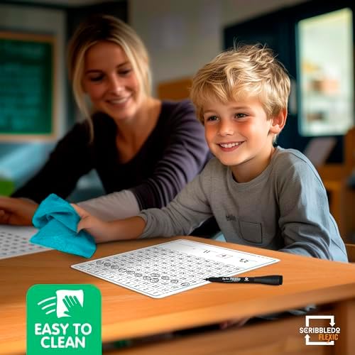 Dry Erase 100 Chart 9”x12” (10 Pack)