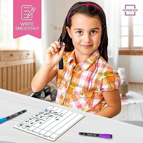 Dry Erase Long Division & Place Value Whiteboard 9 x 12 Inch Double Sided