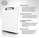 Dry Erase Clipboard Double-Sided 9"x12" White