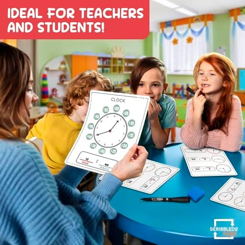 Telling Time Dry Erase Learning Clocks (10 Pack)