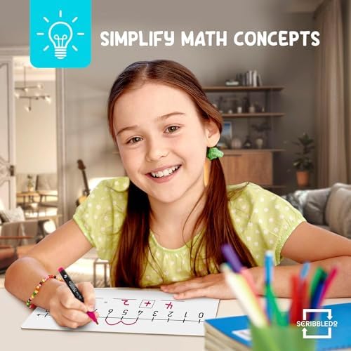 2 Pack Dry Erase Number Line Lapboard 4x12 Double Sided 0-10/0-20