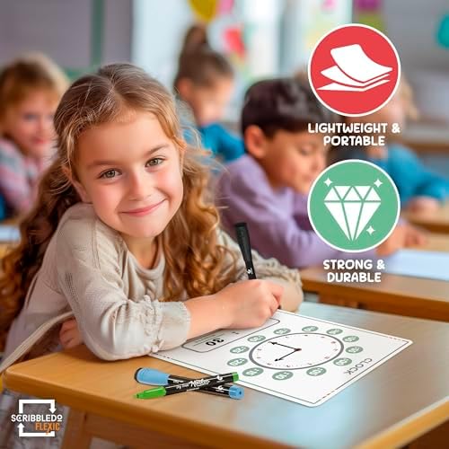 Telling Time Dry Erase Learning Clocks (10 Pack)