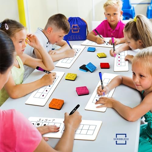 30 Pack Dry Erase Erasers Assorted Colors Magnetic