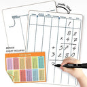 Dry Erase Long Division & Place Value Whiteboard 9 x 12 Inch Double Sided