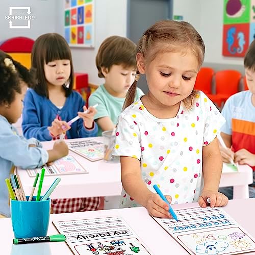 Double Sided 9”x12” Story Lined Dry Erase Whiteboard