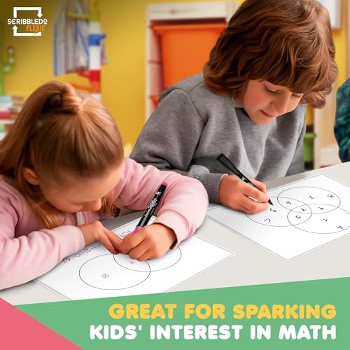 Venn Diagram Chart 9”x12” Dry Erase Sheets 10 Pack