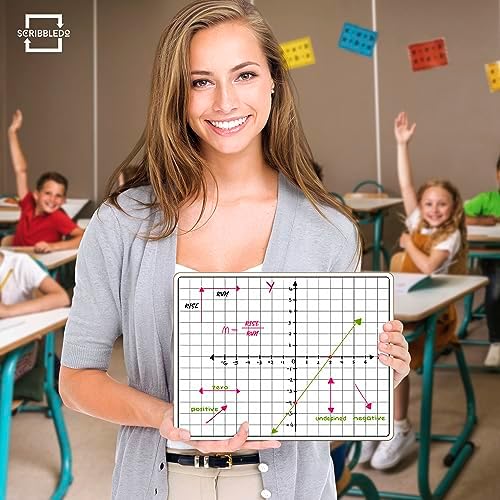 11”x14” Double-Sided Graph Dry Erase Grid Board .75” Cells