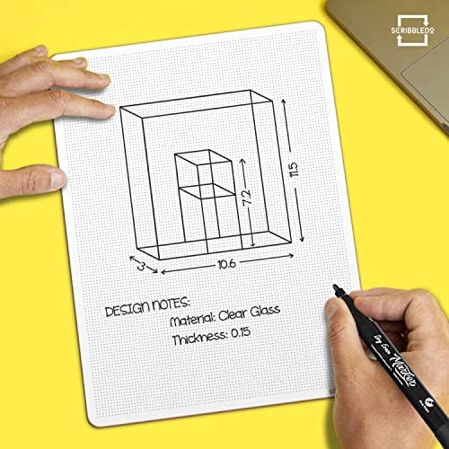 9" x 12" Bullet Dot Grid Dry Erase Board