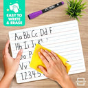 Double Sided Lined White 9x12 Dry Erase Board