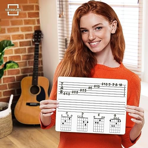 Guitar Strings & Necks Dry Erase Lapboard 11 x 14 Inch Double Sided