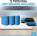 12 Pack Mini Dry Erase Whiteboards 9"x12" Double Sided
