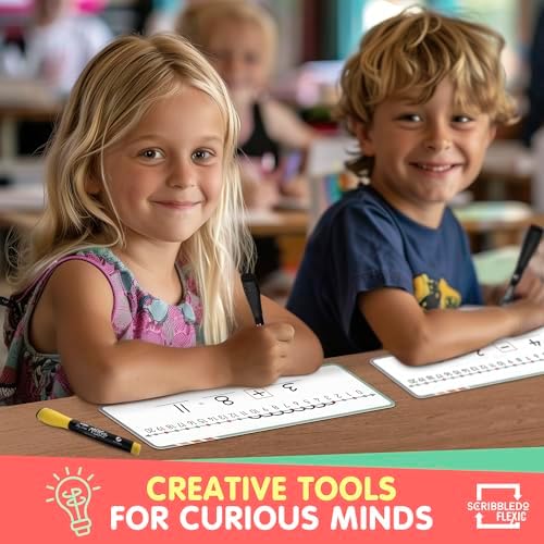 Dry Erase Number Line Sheets 4”x12” (10 Pack)