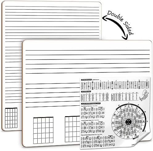Guitar Strings & Necks Dry Erase Lapboard 11 x 14 Inch Double Sided
